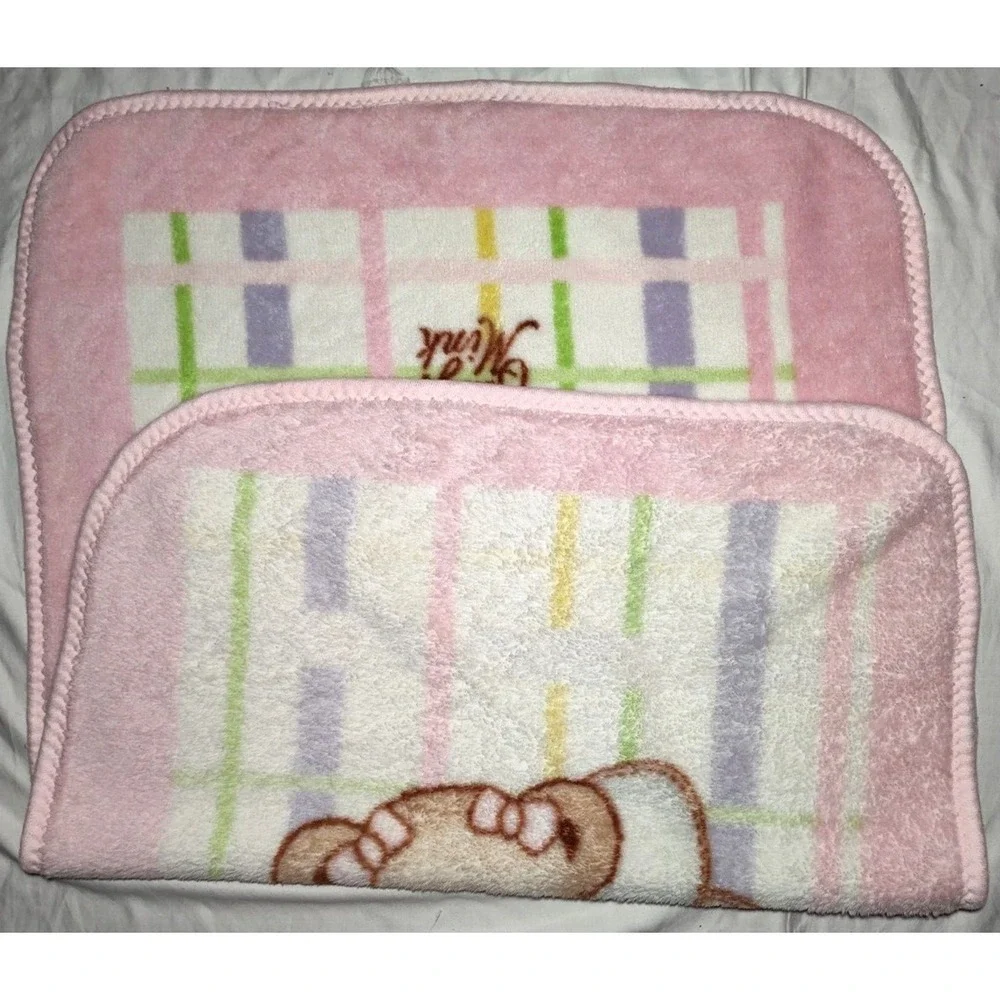 Baby Mink Pink Flying Angel Bear‎ Blanket Heart Girl Soft Fleece 30x45